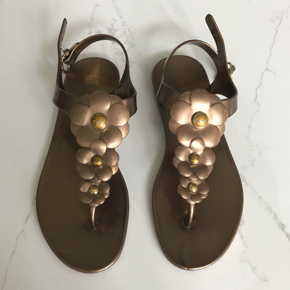 Coach Bronze Sandals
